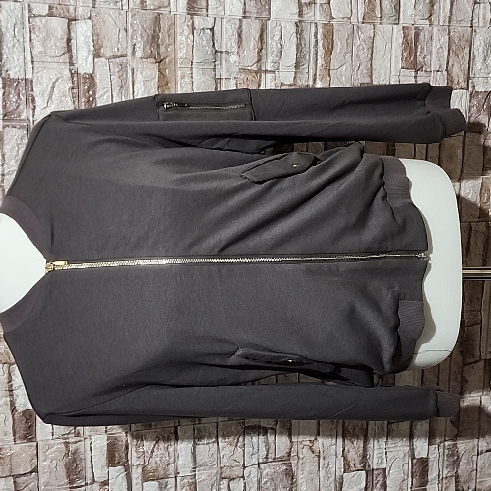 Alice Blue Full Zipp Sweatshirt  Bomber Jacket
